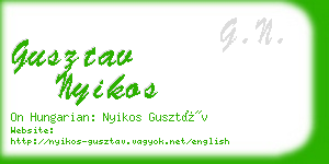 gusztav nyikos business card